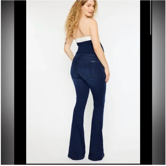 KanCan Maternity Flare Jeans Dark Wash Size 27 - Picture 1 of 11